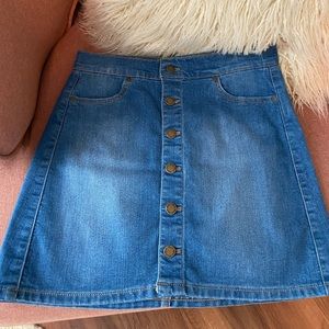 Wax Jean Skirt